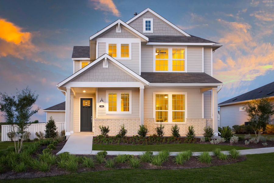 Front exterior of a home in the Casetta Ranch community, located in Kyle, TX (Image 5).