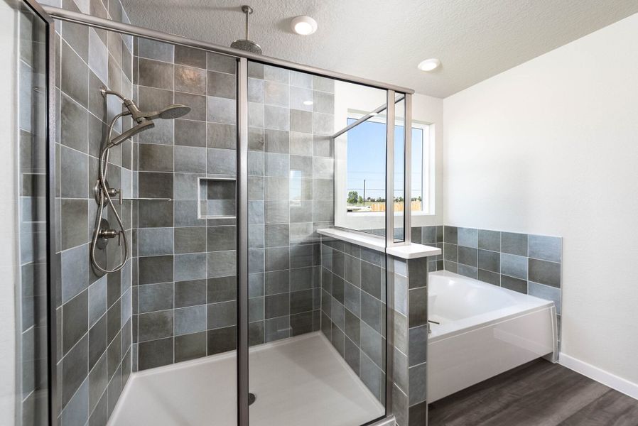 Furnished interior in a model home at August Fields in New Braunfels (Image 31).