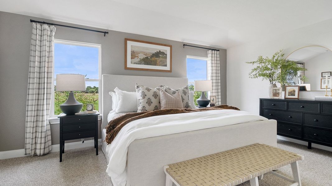 Furnished interior in a model home at Railhead in Cedar Creek (Image 19).