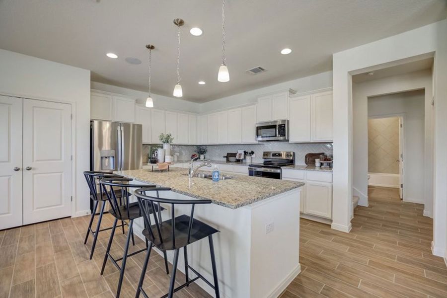 Furnished interior in a model home at Cool Water at Sonterra in Jarrell (Image 34). Furnished interior in a model home at Cool Water at Sonterra in Jarrell (Image 34).