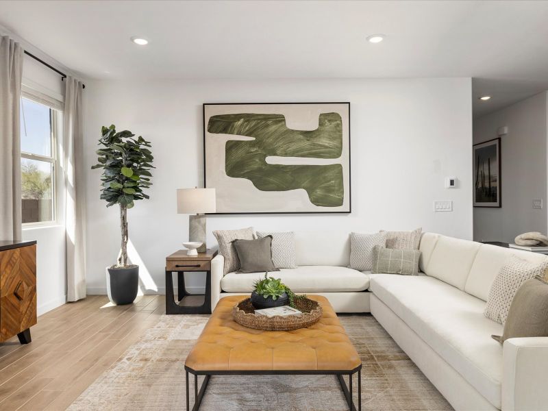 Furnished interior in a model home at Naranja Trails in Oro Valley (Image 12). Furnished interior in a model home at Naranja Trails in Oro Valley (Image 12).