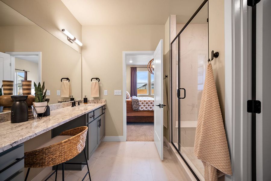 Furnished interior in a model home at The Glen-12 in Colorado Springs (Image 38).