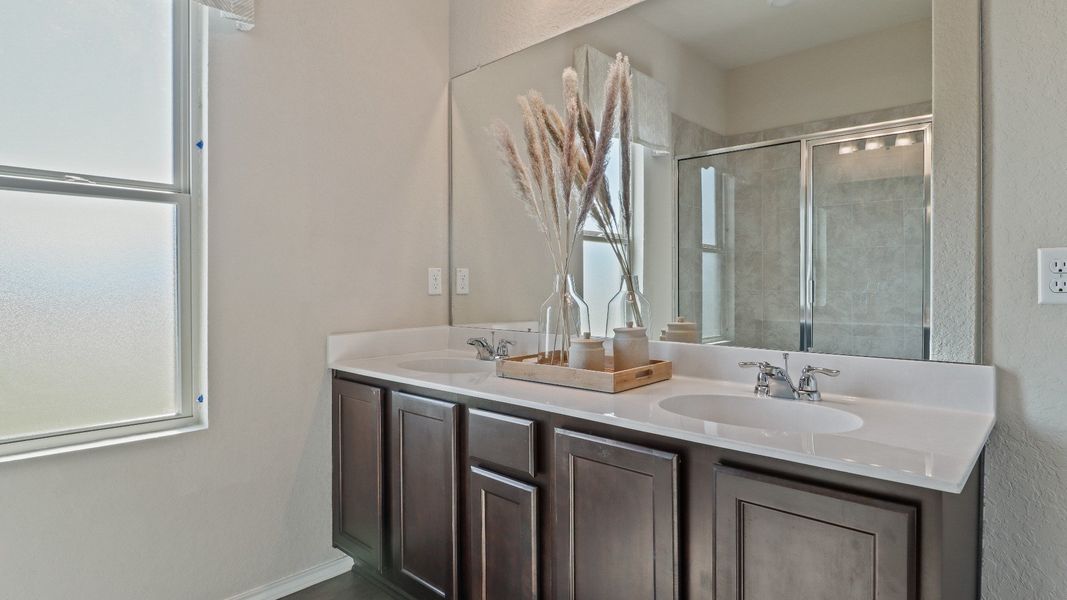 Somerset Trails Model Home Primary Bathroom