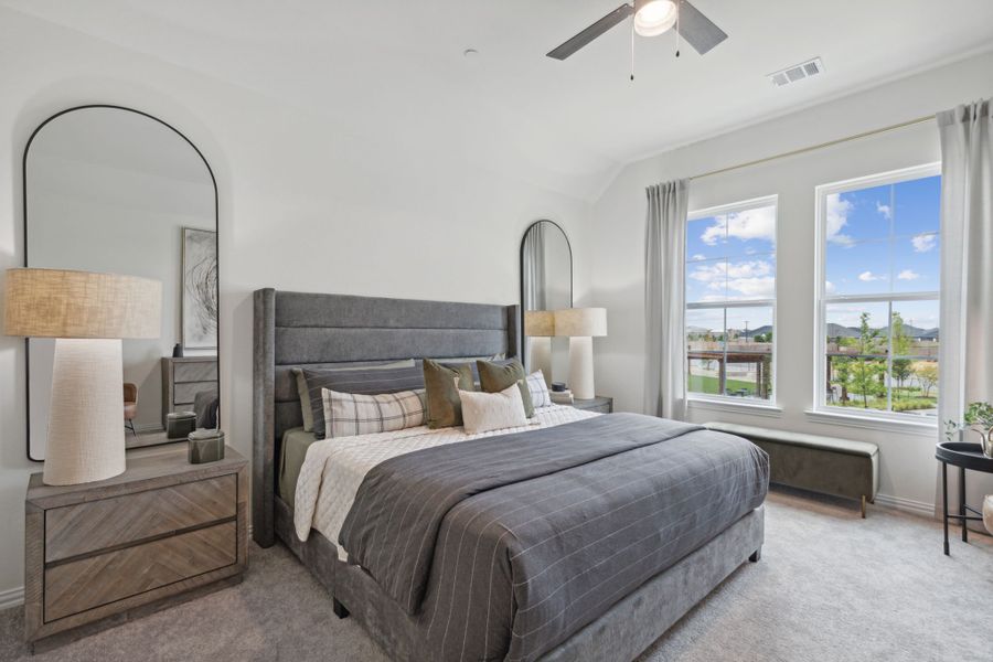 Furnished interior in a model home at Twin Creeks Watters in Allen (Image 21).