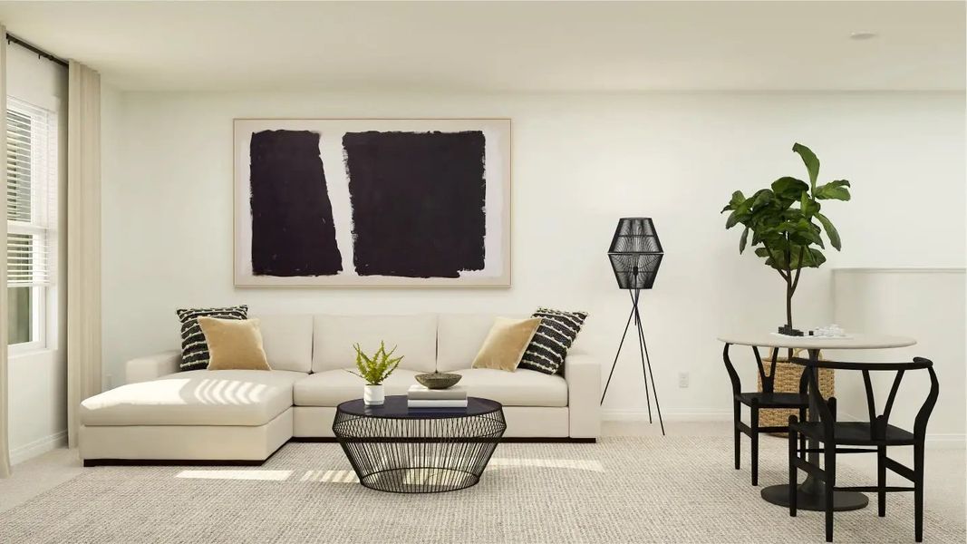 Furnished interior in a model home at Sandhill: The Estates Key in Dade City (Image 17). Furnished interior in a model home at Sandhill: The Estates Key in Dade City (Image 17).