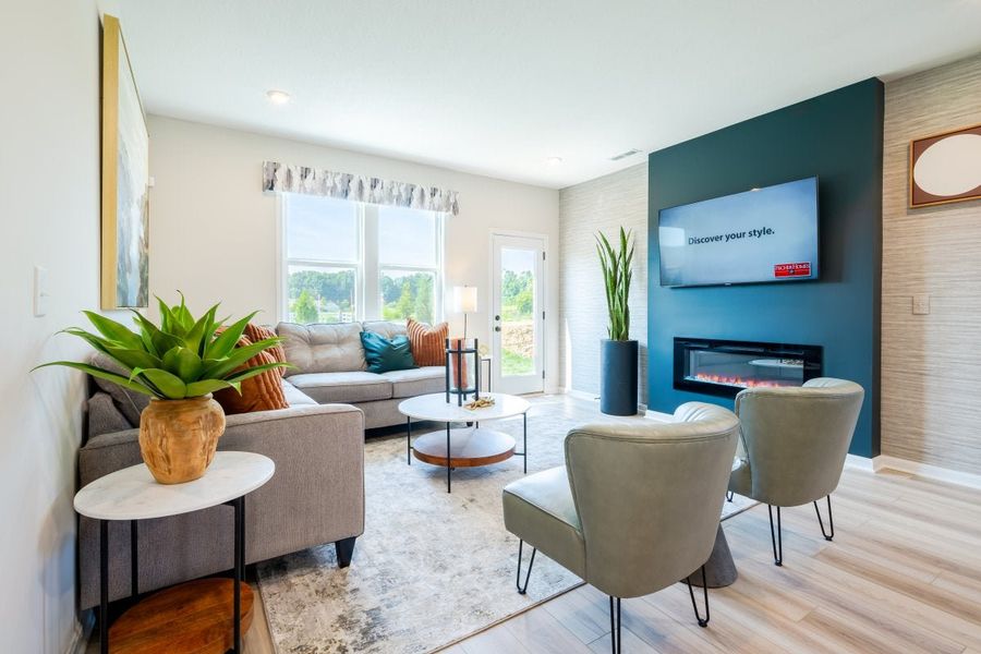 Furnished interior in a model home at Villas at Gold Creek in Dawsonville (Image 20).