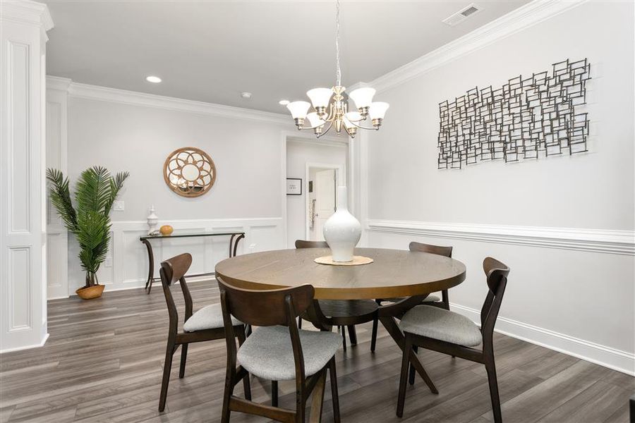 Furnished interior in a model home at Mebane Towne Center in Mebane (Image 3).