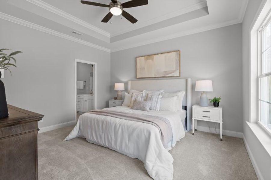 Furnished interior in a model home at The Hoback in Cleveland (Image 25).