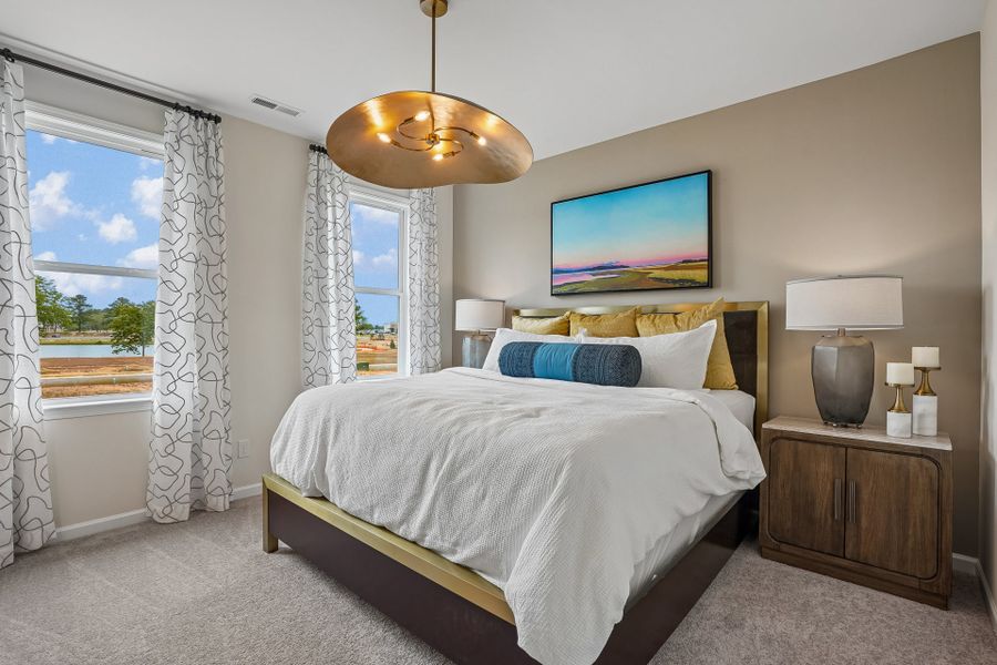 Furnished interior in a model home at South Lake Townes at Flowers Plantation in Clayton (Image 53).