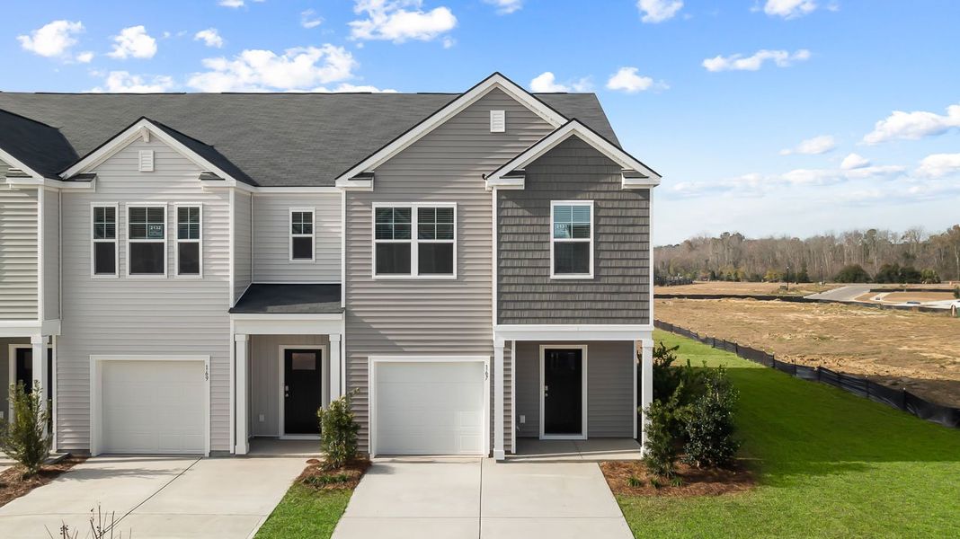 Front exterior of a home in the Carolina Groves Townhomes community, located in Moncks Corner, SC (Image 4).