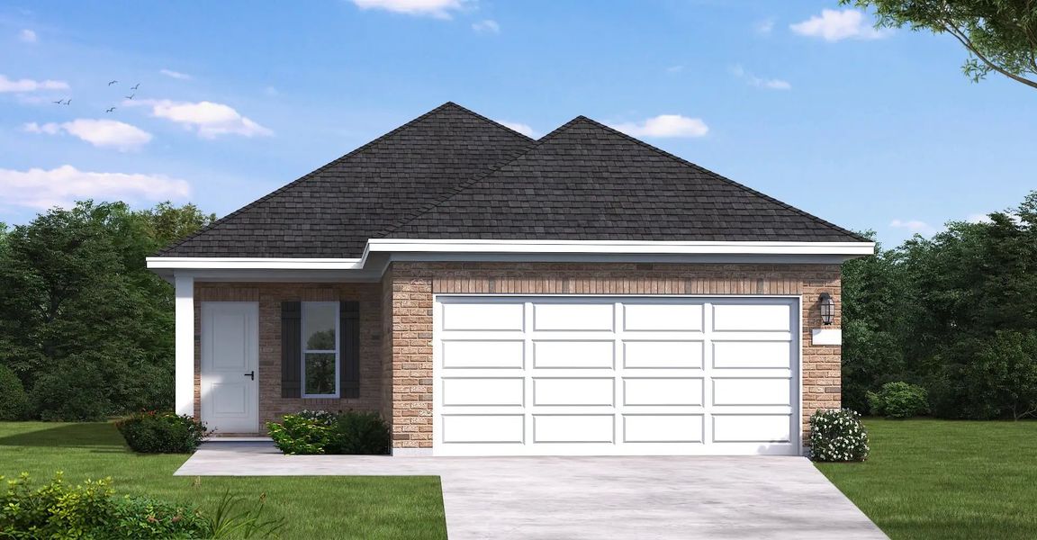 Front exterior of a home in the Sundance Cove 40' community, located in Crosby, TX (Image 3).