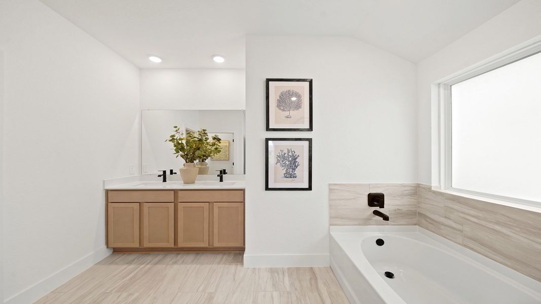 Furnished interior in a model home at Chapel Lakes in Montgomery (Image 20).