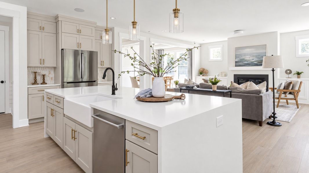Furnished interior in a model home at Atwater Station - Homestead Collection in Fuquay Varina (Image 8).