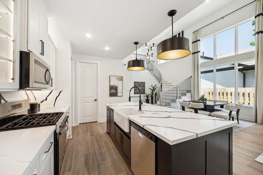 Furnished interior in a model home at ARTAVIA® - 40' in Conroe (Image 29).