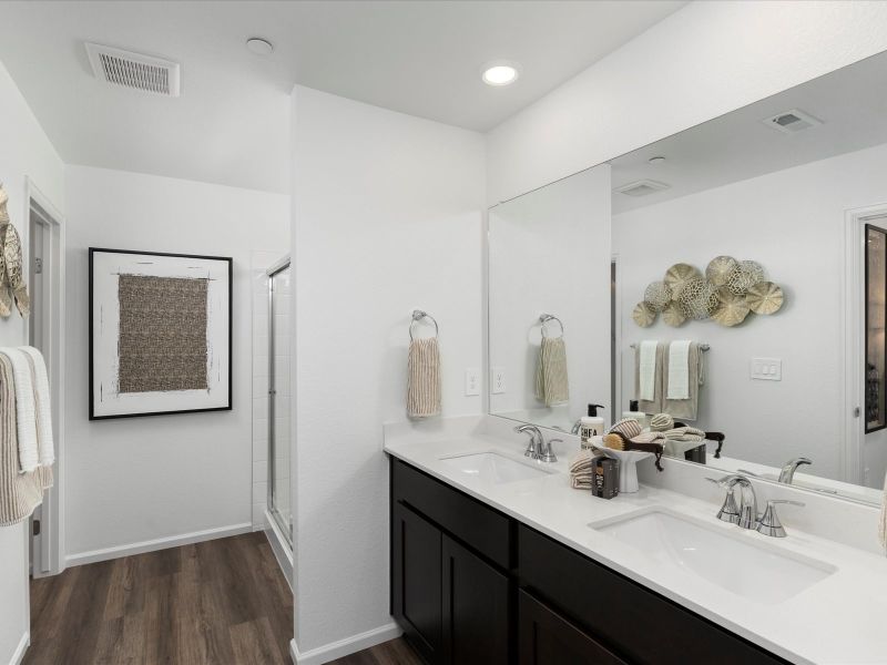 Furnished interior in a model home at Poudre Heights: The Meadow Collection in Windsor (Image 14).