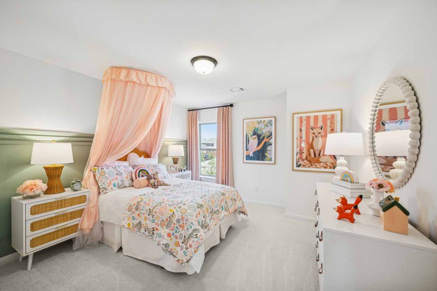 Furnished interior in a model home at Karis - Cottage Series in Crowley (Image 5). Furnished interior in a model home at Karis - Cottage Series in Crowley (Image 5).