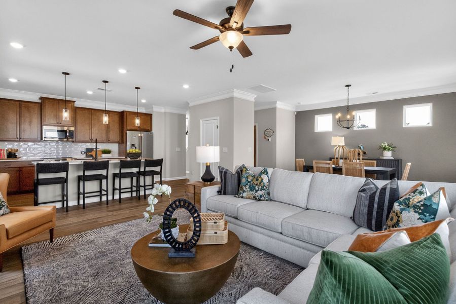 Furnished interior in a model home at Cape Overlook in Lillington (Image 8).