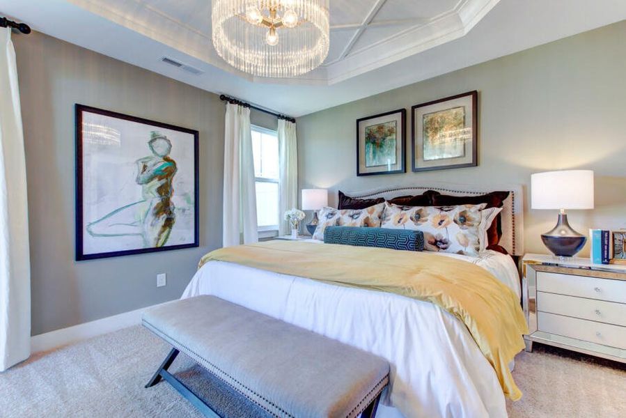 Furnished interior in a model home at CraigStone in Woodruff (Image 14).