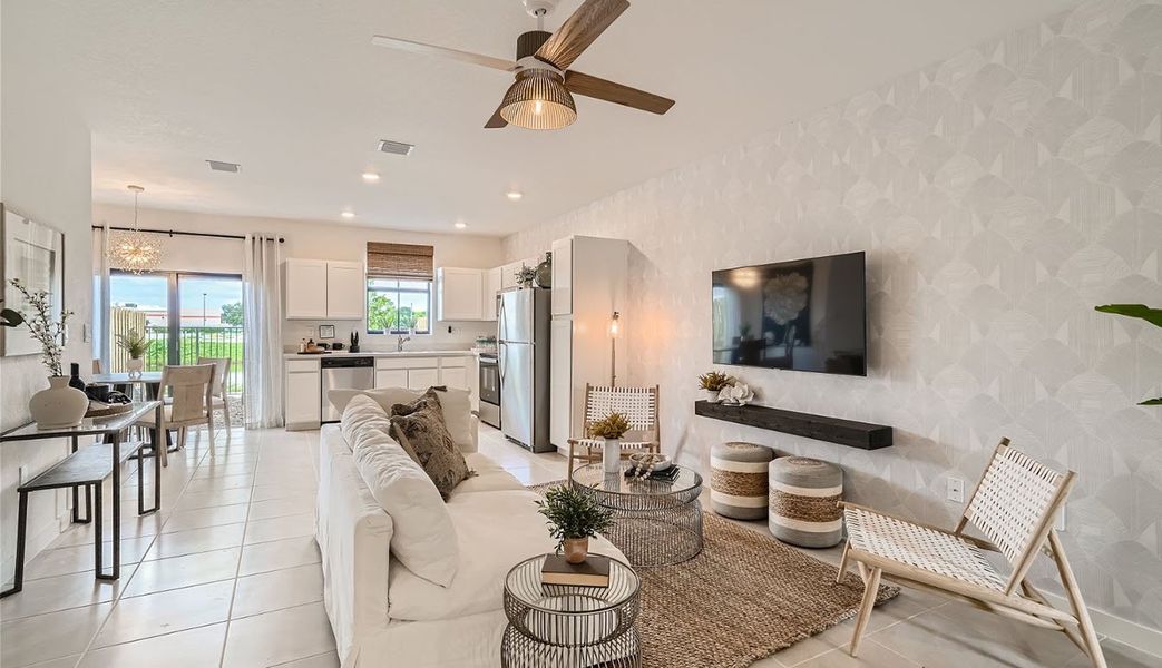 Furnished interior in a model home at Palm Cay in Florida City (Image 3).