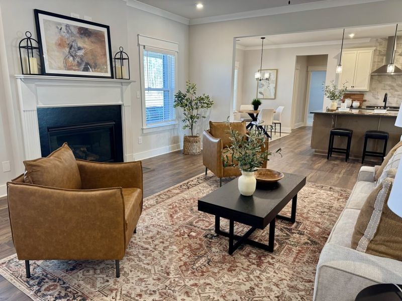 Furnished interior in a model home at Springside Reserve in Powder Springs (Image 57).