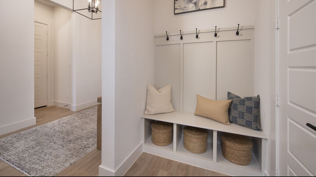 Furnished interior in a model home at Cibolo Valley Heights 65' in Cibolo (Image 23).