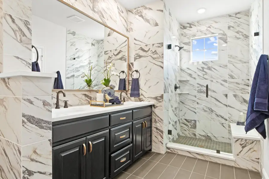 Furnished interior in a model home at The Tribute in The Colony (Image 10).