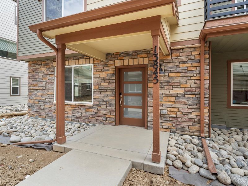 Crestone floorplan exterior image taken at Vive on Via Varra, a Meritage Homes community in Broomfield, CO.