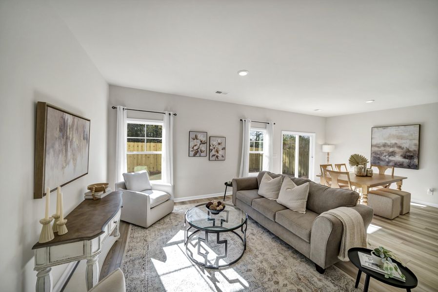 Furnished interior in a model home at Portrait Hills in Aiken (Image 43).