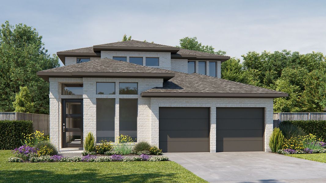 Front exterior of a home in the 6 Creeks community, located in Kyle, TX (Image 1). Front exterior of a home in the 6 Creeks community, located in Kyle, TX (Image 1).