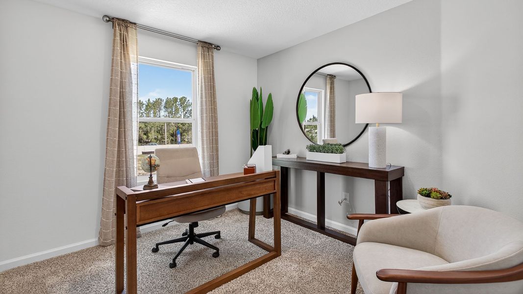 Furnished interior in a model home at Corsair in Middleburg (Image 31).