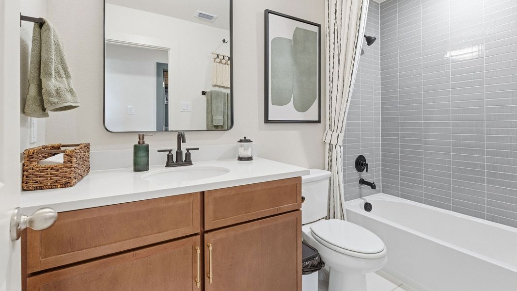 Furnished interior in a model home at Sky Ridge in San Marcos (Image 28). Furnished interior in a model home at Sky Ridge in San Marcos (Image 28).