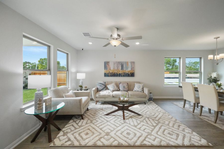 Furnished interior in a model home at The Villages at Westpointe in Dayton (Image 13). Furnished interior in a model home at The Villages at Westpointe in Dayton (Image 13).