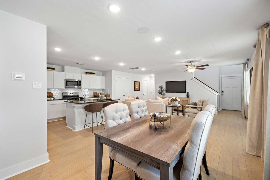 Furnished interior in a model home at Haven at Kieth Harrow in Cypress (Image 15).