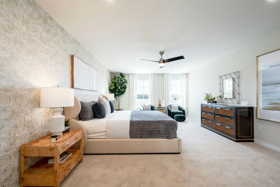 Furnished interior in a model home at Three Rivers in Rome (Image 9).