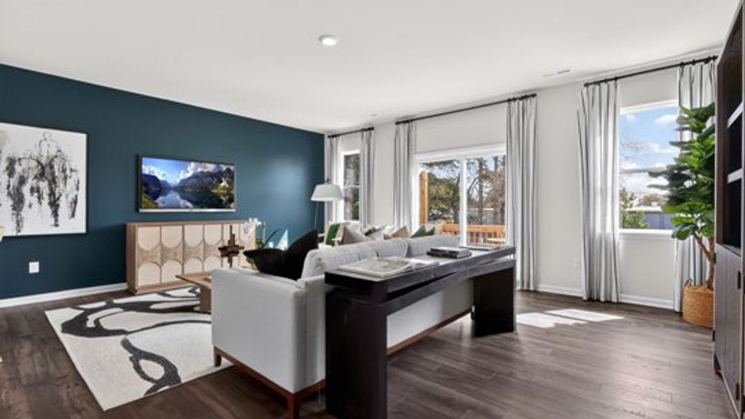 Furnished interior in a model home at The Townes at Madden West in Fuquay Varina (Image 36).