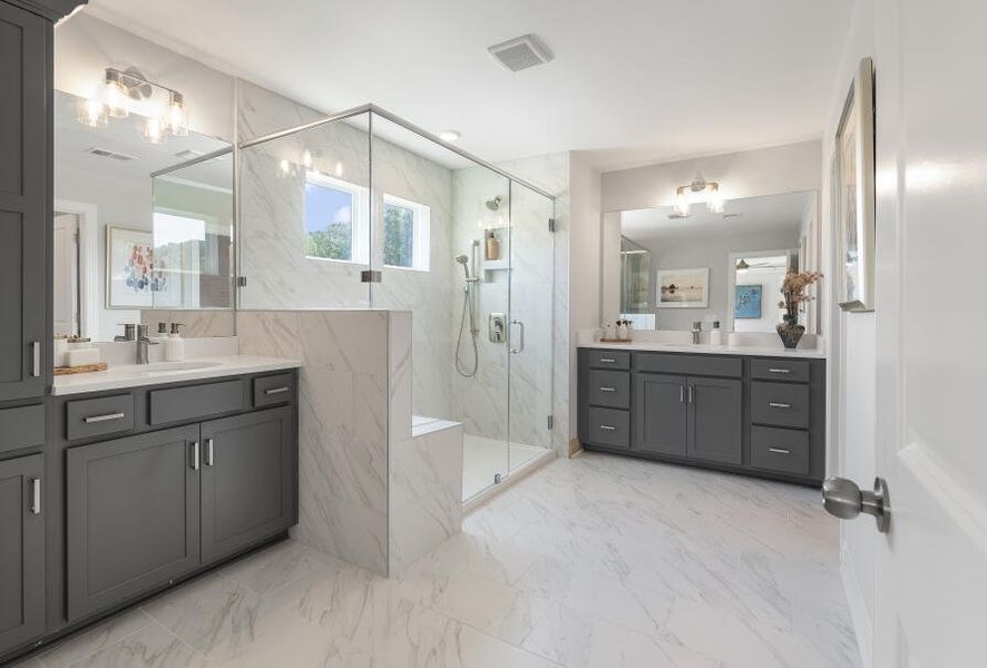 Furnished interior in a model home at Kilburne Village in Greensboro (Image 25).