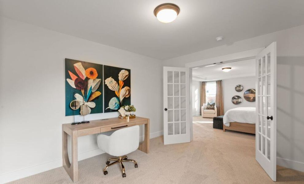 Furnished interior in a model home at Fiddler's Ridge in Advance (Image 37).