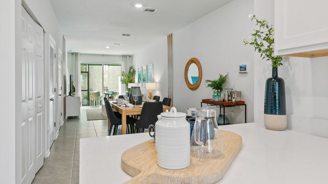 Furnished interior in a model home at Cordera Townhomes in St. Augustine (Image 13).