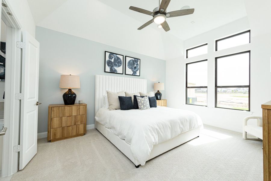 Furnished interior in a model home at Bridgeland: Signature in Cypress (Image 9).