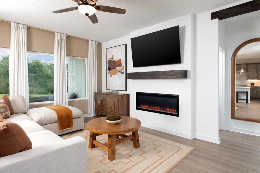 Furnished interior in a model home at Nopal Valley in San Antonio (Image 7).