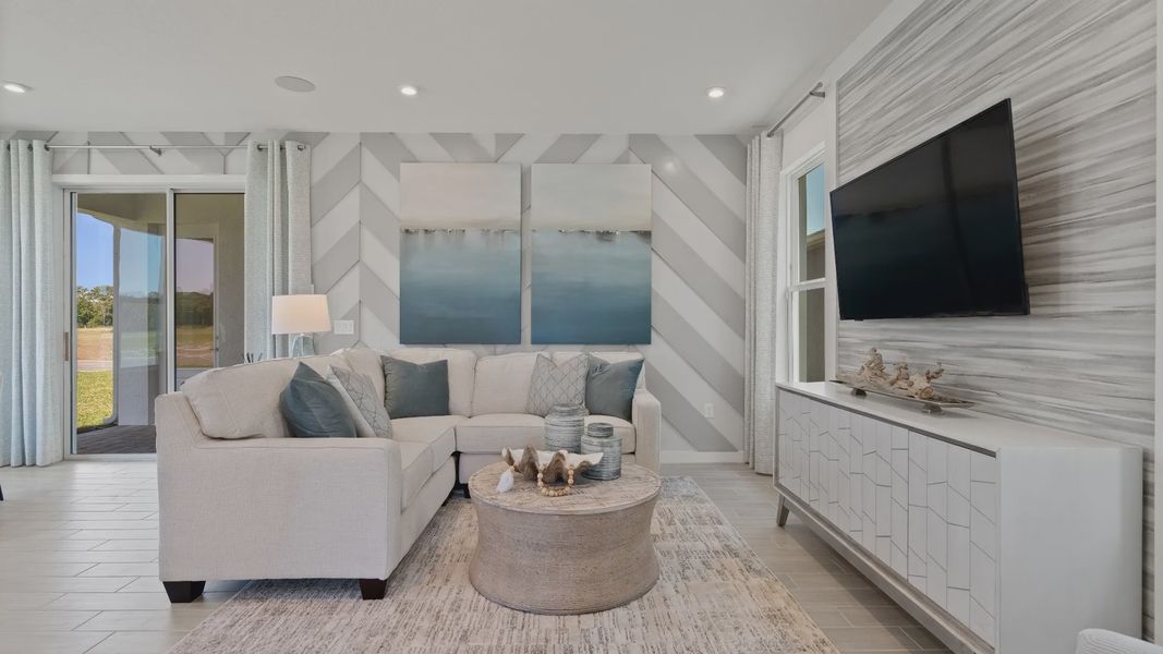 Furnished interior in a model home at Trinity Place in St. Cloud (Image 11).