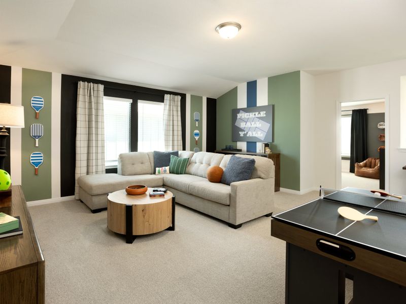 Furnished interior in a model home at Prairie Winds - Boulevard Collection in Hutto (Image 10). Furnished interior in a model home at Prairie Winds - Boulevard Collection in Hutto (Image 10).