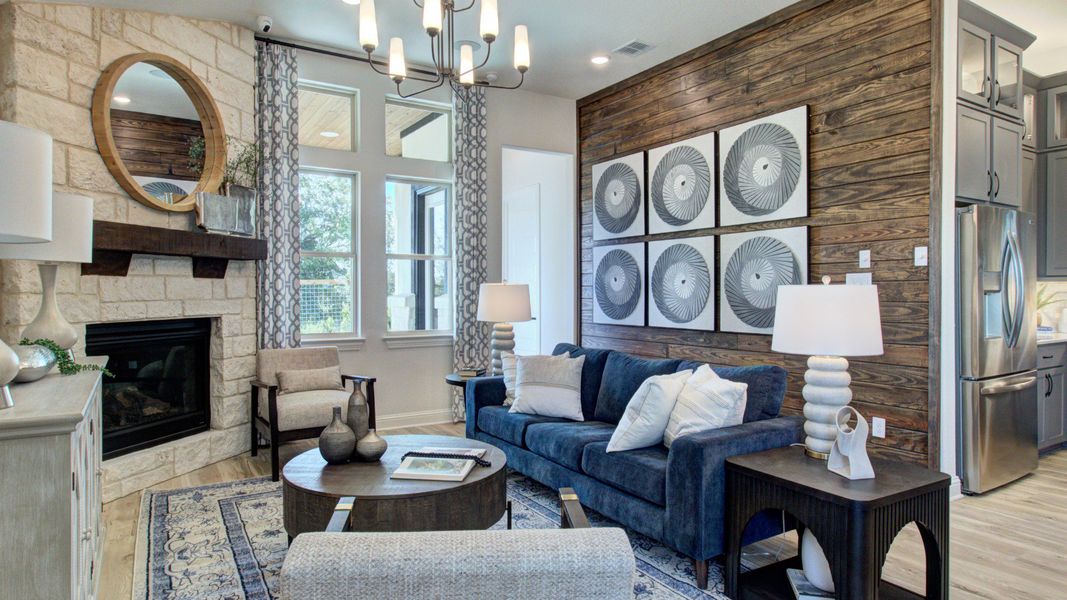 Furnished interior in a model home at The Crossvine in Schertz (Image 19).