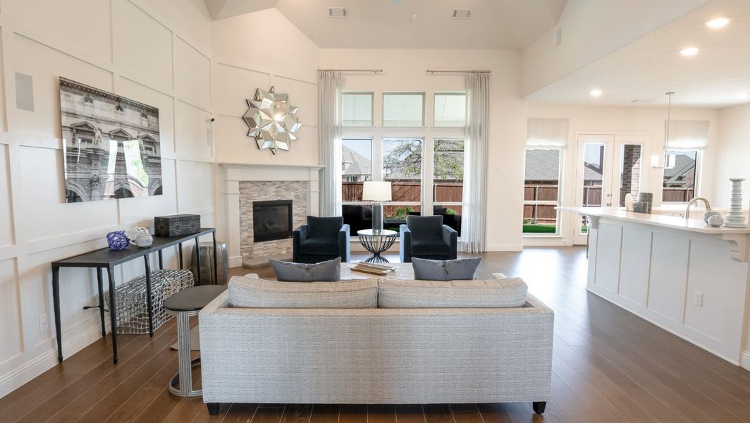 Furnished interior in a model home at La Frontera in Fort Worth (Image 7).