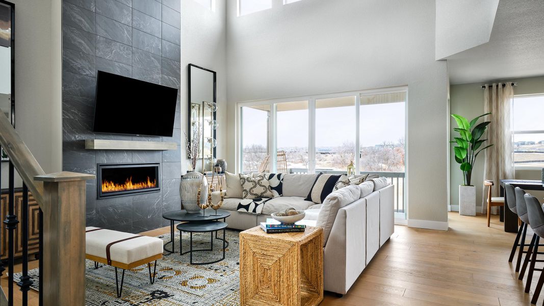 Furnished interior in a model home at Sugar Creek City Collection in Loveland (Image 4).