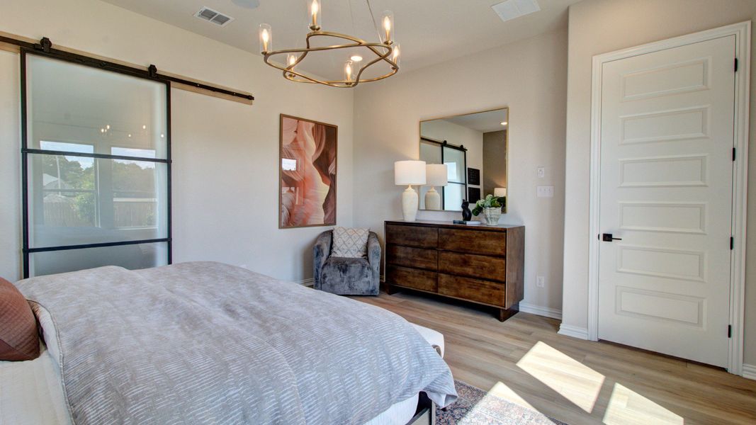 Furnished interior in a model home at Clear Creek in New Braunfels (Image 29).