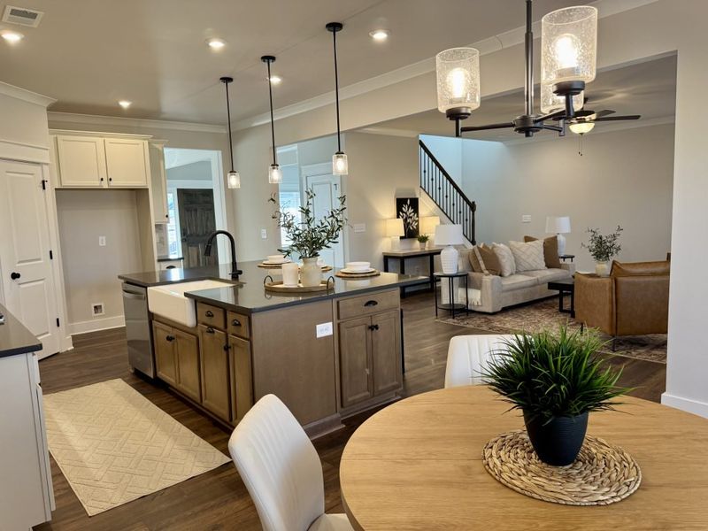 Furnished interior in a model home at Springside Reserve in Powder Springs (Image 7).