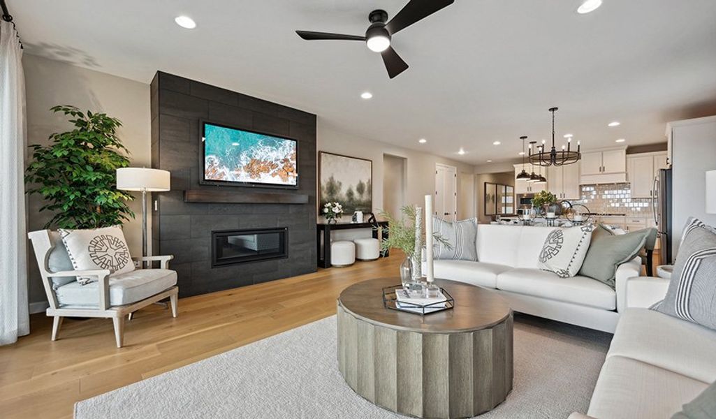 Furnished interior in a model home at Skyline at Parkvale in Littleton (Image 4). Furnished interior in a model home at Skyline at Parkvale in Littleton (Image 4).