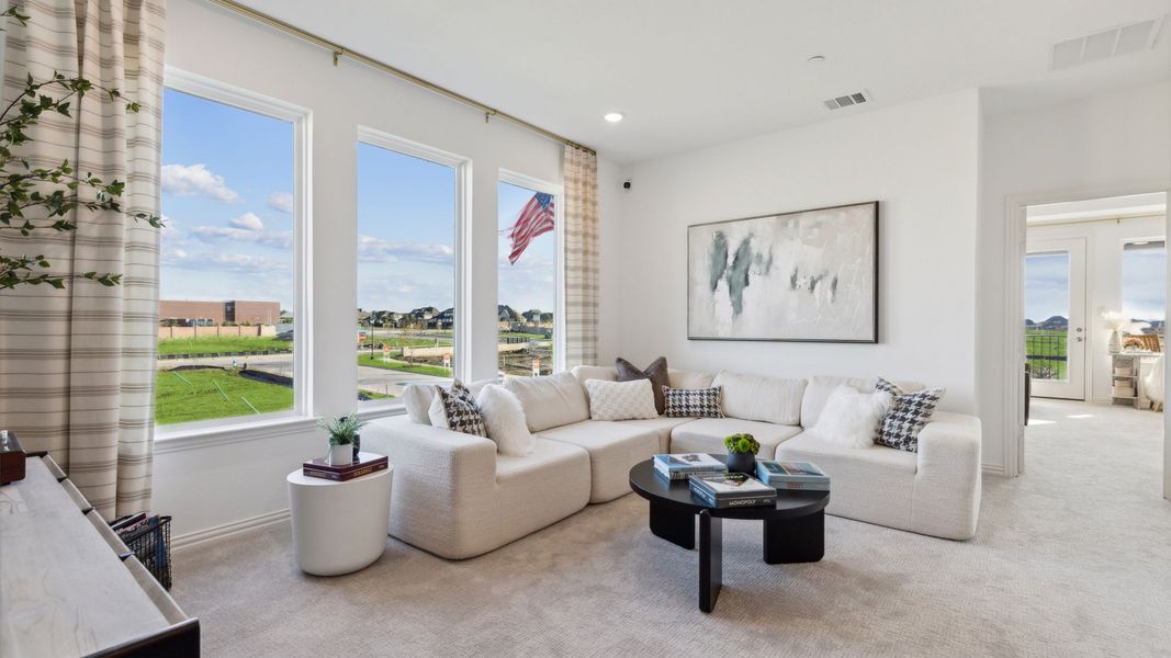 Furnished interior in a model home at Hazelwood in Frisco (Image 24).