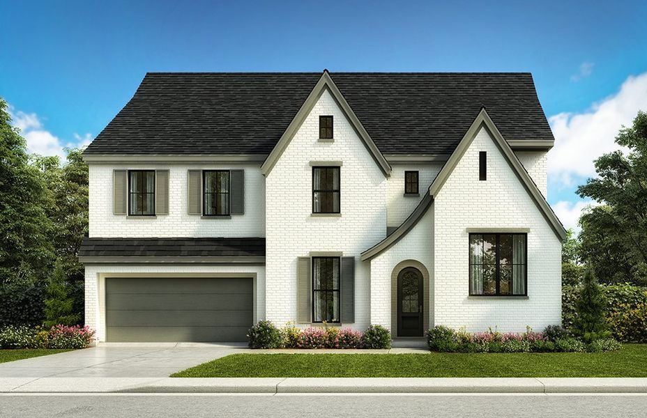 Front exterior of a home in the Grand Oaks at Green Meadows - 70' community, located in Celina, TX (Image 8). Front exterior of a home in the Grand Oaks at Green Meadows - 70' community, located in Celina, TX (Image 8).